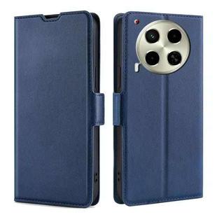 For Tecno Camon 30 Ultra-thin Voltage Side Buckle Horizontal Flip Leather Phone Case(Blue)