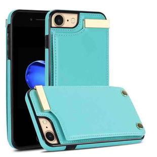 For iPhone SE 2022 / 2020 / 8 / 7 Metal Buckle Card Slots Phone Case(Green)