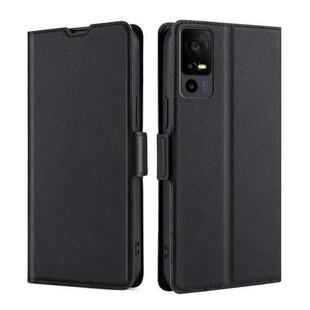 For TCL 40 XE 5G / 40X 5G T601D Ultra-thin Voltage Side Buckle Horizontal Flip Leather Phone Case(Black)