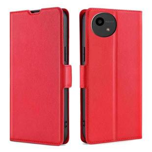 For Sharp Aquos Wish4 Ultra-thin Voltage Side Buckle Horizontal Flip Leather Phone Case(Red)