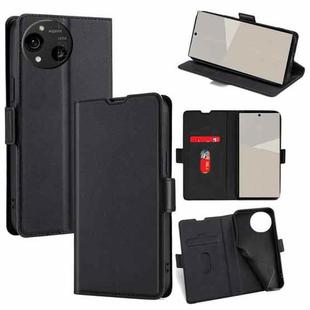 For Sharp Aquos R10 Ultra-thin Voltage Side Buckle Horizontal Flip Leather Phone Case(Black)