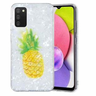 For Samsung Galaxy A03s EU Version IMD Shell Pattern TPU Phone Case(Pineapple)