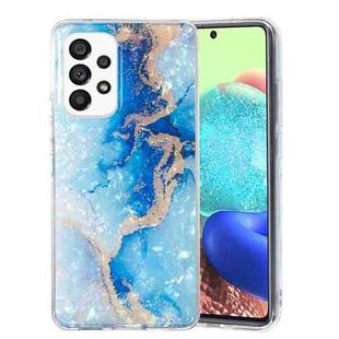 For Samsung Galaxy A32 4G IMD Shell Pattern TPU Phone Case(Blue Gold Marble)