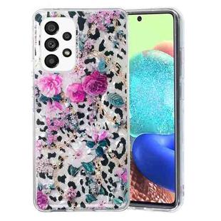 For Samsung Galaxy A52 4G / 5G IMD Shell Pattern TPU Phone Case(Leopard Flower)