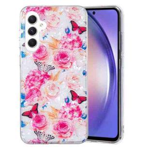 For Samsung Galaxy A54 5G IMD Shell Pattern TPU Phone Case(Butterfly Flower)