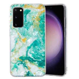 For Samsung Galaxy S20 FE IMD Shell Pattern TPU Phone Case(Green Marble)