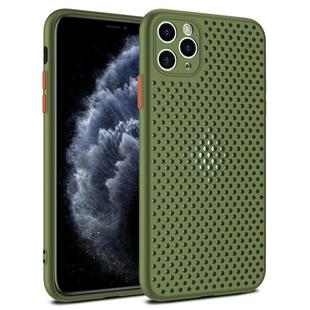 For iPhone 11 Pro All-inclusive Shockproof Breathable TPU Protective Case(Grass Green)