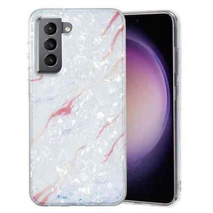 For Samsung Galaxy S21 5G IMD Shell Pattern TPU Phone Case(White Marble)