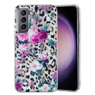 For Samsung Galaxy S21+ 5G IMD Shell Pattern TPU Phone Case(Leopard Flower)