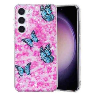For Samsung Galaxy S23 5G IMD Shell Pattern TPU Phone Case(Colorful Butterfly)