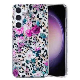 For Samsung Galaxy S23 5G IMD Shell Pattern TPU Phone Case(Leopard Flower)