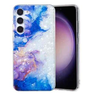 For Samsung Galaxy S23+ 5G IMD Shell Pattern TPU Phone Case(Sky Blue Purple Marble)