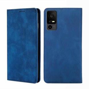 For TCL 40 XE 5G / 40X 5G T601D Skin Feel Magnetic Leather Phone Case(Blue)