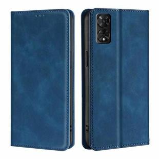 For TCL 50 5G Skin Feel Magnetic Leather Phone Case(Blue)