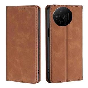 For TCL 50 XL Skin Feel Magnetic Leather Phone Case(Light Brown)