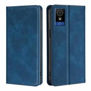 For TCL 501 4G Skin Feel Magnetic Leather Phone Case(Blue)