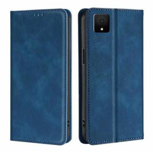 For TCL 502 Skin Feel Magnetic Leather Phone Case(Blue)