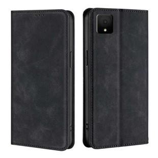 For TCL 502 Skin Feel Magnetic Leather Phone Case(Black)