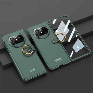 For Huawei Mate X3 GKK Ultra-thin PC Full Coverage Phone Case with Ring Holder(Dark Green)