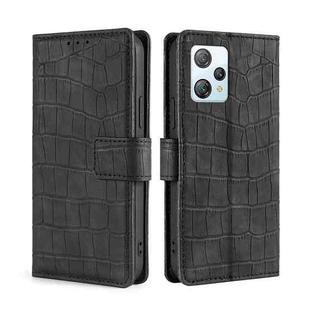 For Blackview A53 / A53 Pro Skin Feel Crocodile Magnetic Clasp Leather Phone Case(Black)