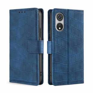 For CUBOT P60 Skin Feel Crocodile Magnetic Clasp Leather Phone Case(Blue)