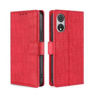 For CUBOT P60 Skin Feel Crocodile Magnetic Clasp Leather Phone Case(Red)