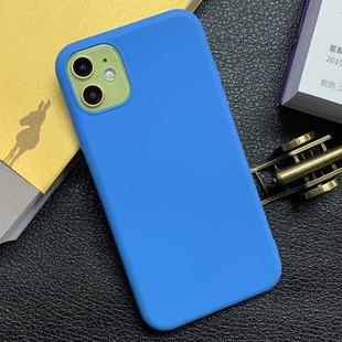 For iPhone 11 Shockproof Frosted TPU Protective Case(Light Blue)