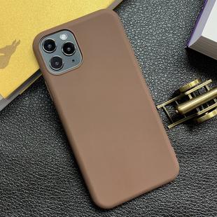 For iPhone 11 Pro Shockproof Frosted TPU Protective Case(Brown)