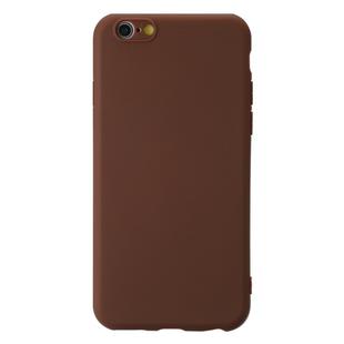 For iPhone 6 Plus Shockproof Frosted TPU Protective Case(Brown)