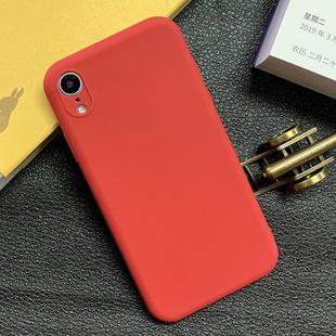 For iPhone XR Shockproof Frosted TPU Protective Case(Red)