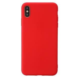 For iPhone XS Shockproof Frosted TPU Protective Case(Red)