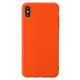 For iPhone XS Shockproof Frosted TPU Protective Case(Orange)