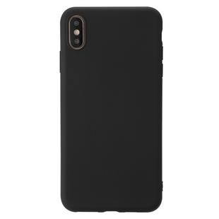 For iPhone XS Max Shockproof Frosted TPU Protective Case(Black)