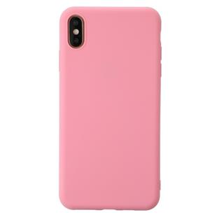 For iPhone XS Max Shockproof Frosted TPU Protective Case(Pink)