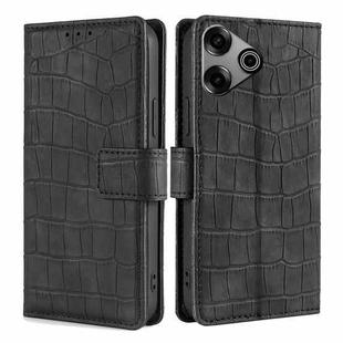 For Tecno Pova 6 Pro 5G Skin Feel Crocodile Magnetic Clasp Leather Phone Case(Black)