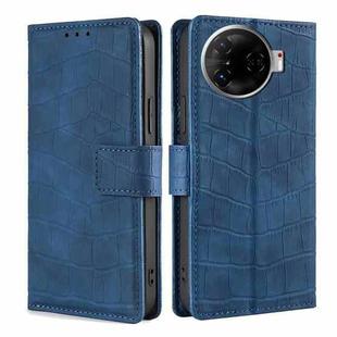 For Tecno Camon 30 Pro 5G Skin Feel Crocodile Magnetic Clasp Leather Phone Case(Blue)