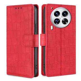 For Tecno Camon 30 Premier 5G Skin Feel Crocodile Magnetic Clasp Leather Phone Case(Red)