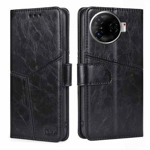 For Tecno Camon 30 Pro 5G Geometric Stitching Leather Phone Case(Black)