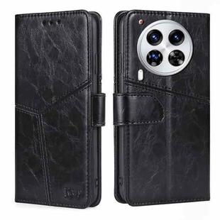 For Tecno Camon 30 Premier 5G Geometric Stitching Leather Phone Case(Black)