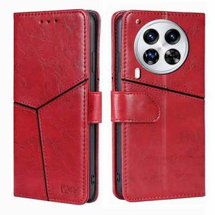 For Tecno Camon 30 Premier 5G Geometric Stitching Leather Phone Case(Red)