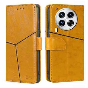 For Tecno Camon 30 Premier 5G Geometric Stitching Leather Phone Case(Yellow)