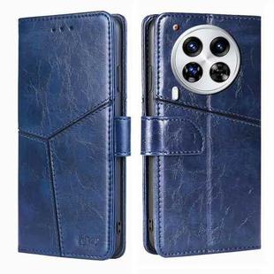 For Tecno Camon 30 Premier 5G Geometric Stitching Leather Phone Case(Blue)