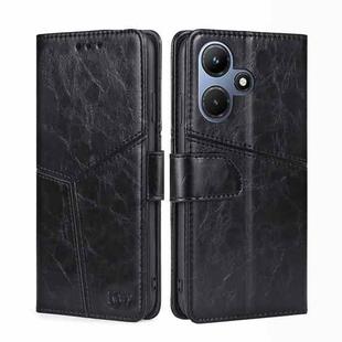 For Infinix Hot 30i 4G Geometric Stitching Leather Phone Case(Black)