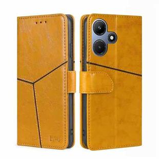 For Infinix Hot 30i 4G Geometric Stitching Leather Phone Case(Yellow)