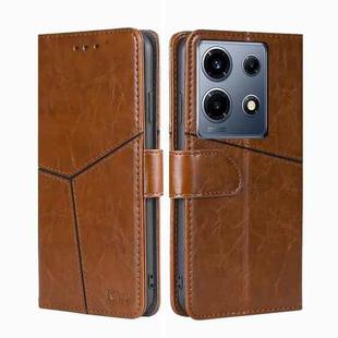 For Infinix Note 30 Vip 5G Geometric Stitching Leather Phone Case(Light Brown)