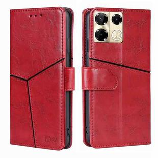 For Infinix Note 40 Pro 5G Geometric Stitching Leather Phone Case(Red)