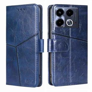 For Infinix Note 40 4G Geometric Stitching Leather Phone Case(Blue)