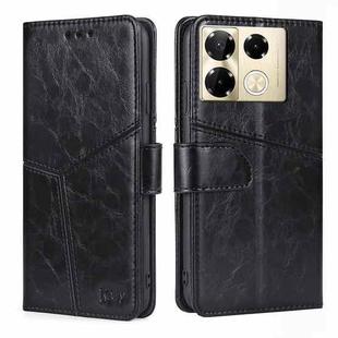 For Infinix Note 40 Pro 4G Geometric Stitching Leather Phone Case(Black)