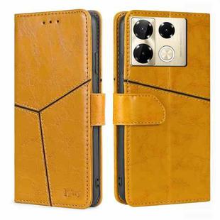 For Infinix Note 40 Pro 4G Geometric Stitching Leather Phone Case(Yellow)