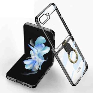 For Samsung Galaxy Z Flip5 GKK Electroplating Phone Case with Ring(Black)